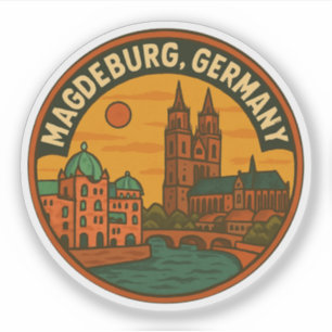 Adesivo Catedral de Magdeburg Alemanha Arte