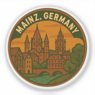 Adesivo Catedral de Mainz Alemanha Arte
