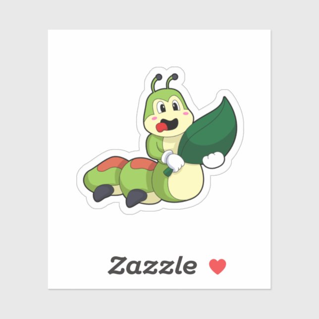 Adesivo Caterpillar with Leaf (Folha)