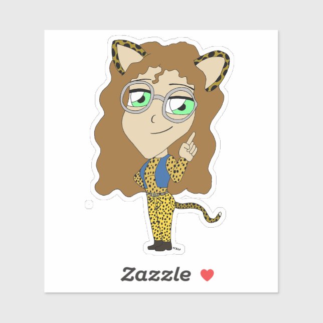 Adesivo catgirl chibi (Folha)