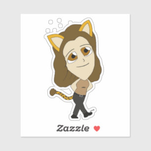 Adesivo catgirl chibi