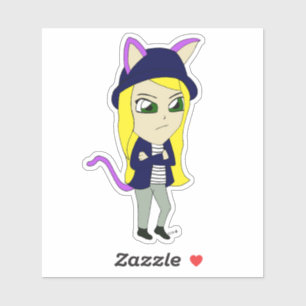 Adesivo catgirl chibi
