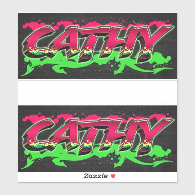 Adesivo Cathy Vorname Name Graffiti Aufkleber Sticker (Folha)