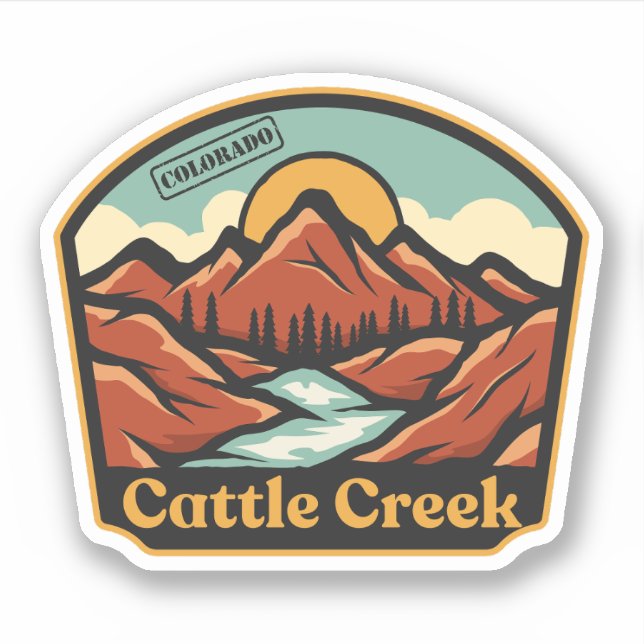 Adesivo Cattle Creek, Colorado (Frente)
