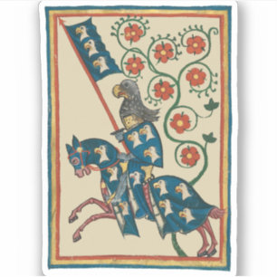Adesivo Cavaleiro com Eagle Heraldry, Medieval do século 1