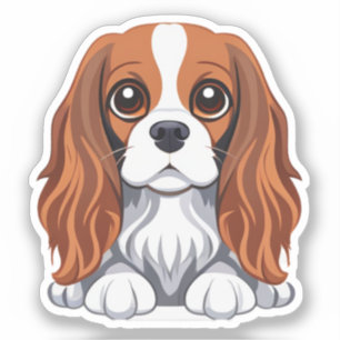 Adesivo Cavalier king charles sticker ilustrado