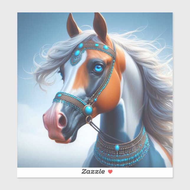 Adesivo Cavalo de Pintura Árabe (Folha)