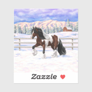 Adesivo Cavalo De Rascunho De Vanner Cigano Da Baía De Br