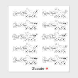 Adesivo Cavalo elegante a preto