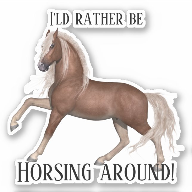 Adesivo Cavalo Em Volta (Fundo Claro) (Frente)