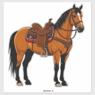 Adesivo Cavalo Marrom Elegante