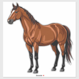 Adesivo Cavalo Marrom Elegante