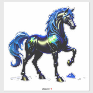 Adesivo Cavalo Místico Com Crina Estelar