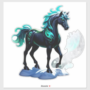 Adesivo Cavalo Místico Com Crina Estelar