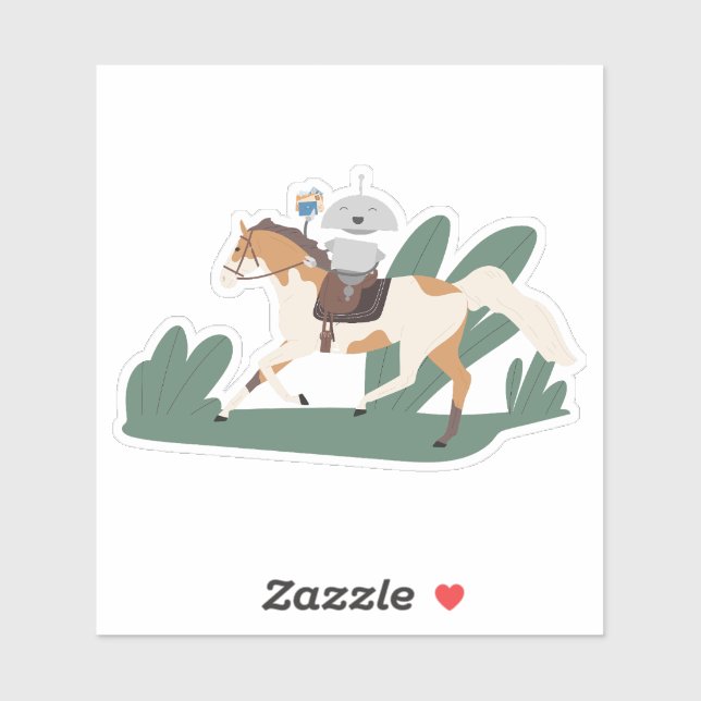 Adesivo Cavalo montanhoso Mia (Folha)