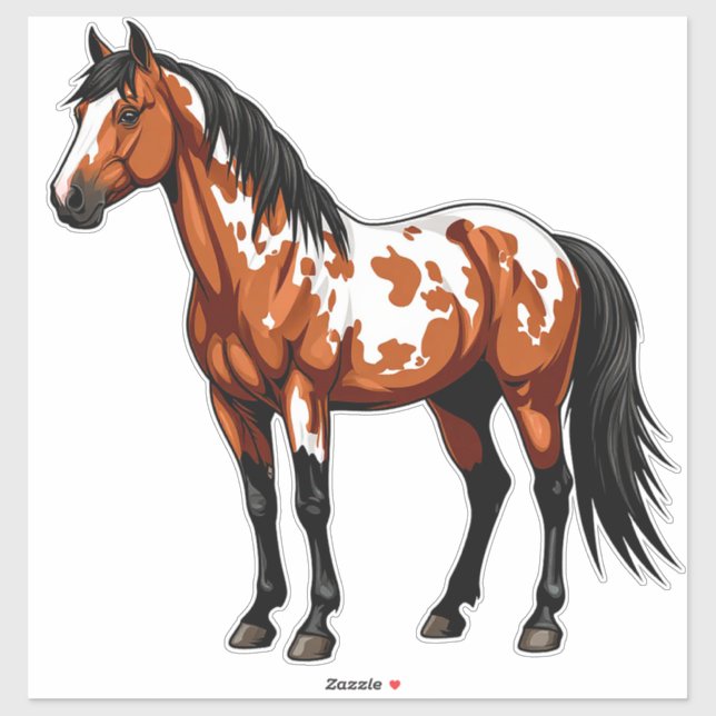 Adesivo Cavalo Pintado Ousado (Folha)