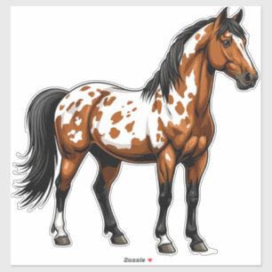 Adesivo Cavalo Pintado Ousado em Campo Gramado
