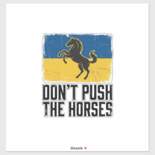 Adesivo Cavalo Vintage Não Empurre Os Cavalos