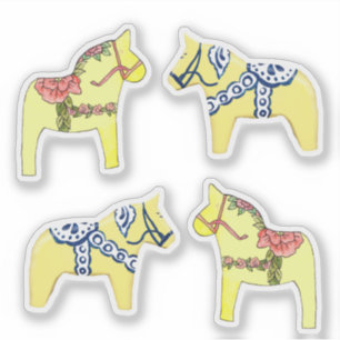Adesivo Cavalos de Dala Amarelos