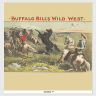 Adesivo Cavalos Selvagens Oeste de Buffalo Bill