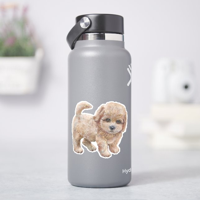 Adesivo Cavapoo Puppy Cartoon Dog Sticker (HidroFlask)