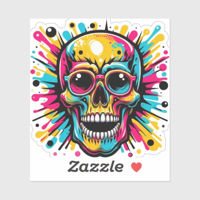 Adesivo Caveira (Folha)