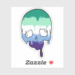 Adesivo Caveira de orgulho gay