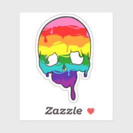 Adesivo Caveira do Orgulho Arco-Íris