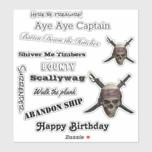 Adesivo Caveira Pirata