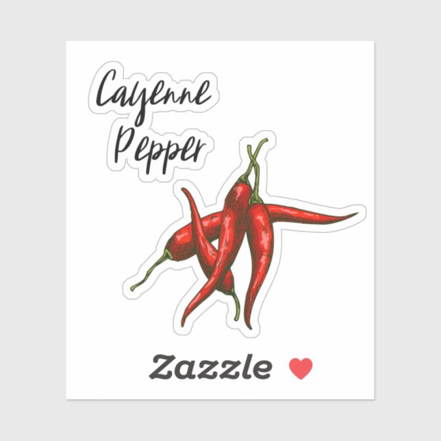 Adesivo Cayenne Pepper Spice Jar Sticker (Folha)