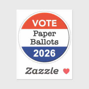 Adesivo Cédulas de Voto em Papel Eleição Intermediária de