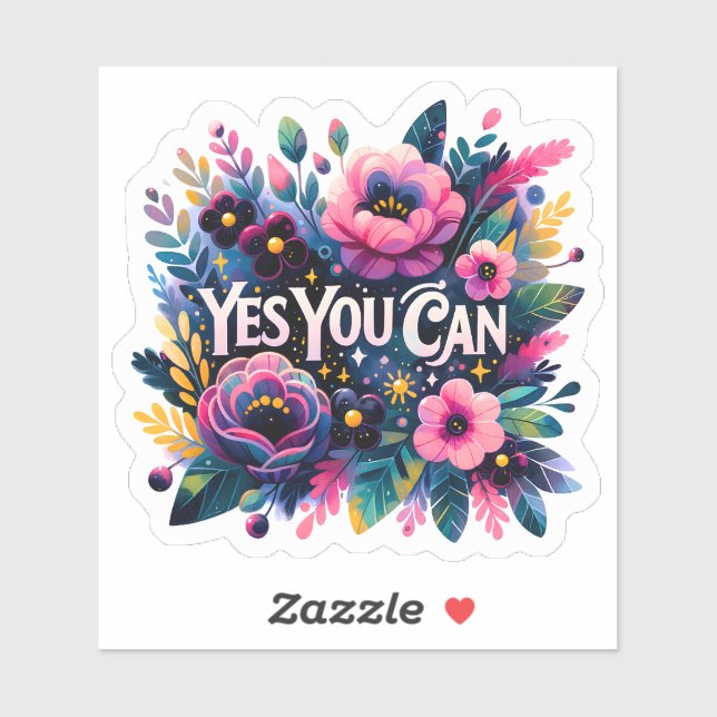 Adesivo Celebração Floral Vibrante da Força (Folha)