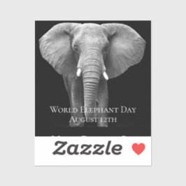 Adesivo Celebrar o Dia Mundial do Elefante: Design majesto