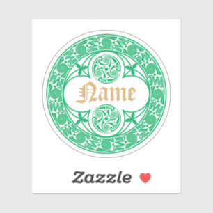Adesivo Celtic Irish Personalised Name Modelo