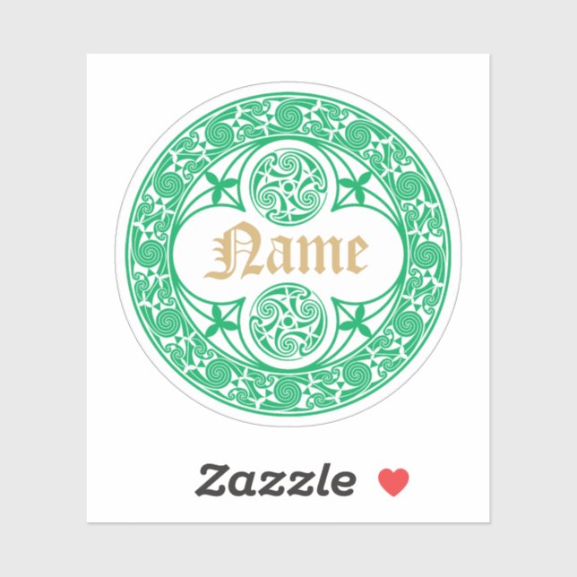 Adesivo Celtic Irish Personalised Name Modelo (Folha)
