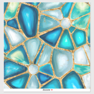 Adesivo Células d'água e douradas - oceano