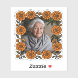 Adesivo Cempasúchil Ofrenda Con Foto Día de Muertos