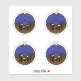 Adesivo Cena da Natividade de Natal da Manger