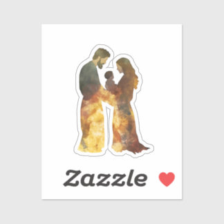 Adesivo Cena da Natividade, Jesus Bebê, Maria e José