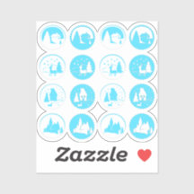 Cena de inverno de Natal Contemporânea Definida Az