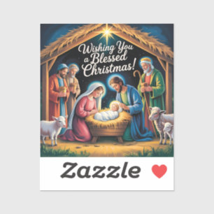 Adesivo Cena de Natal Saudação de Natal