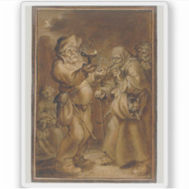 Adesivo Cena Moralizante com Velho e Homem