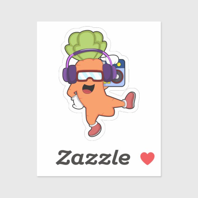 Adesivo Cenário em Música com Fone de Ouvido (Folha)