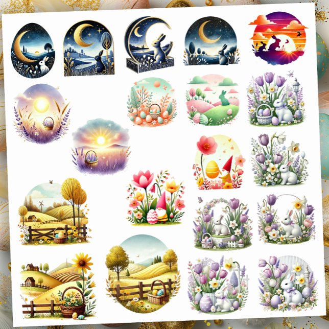 Adesivo Cenas Campestres de Páscoa (Criador carregado)