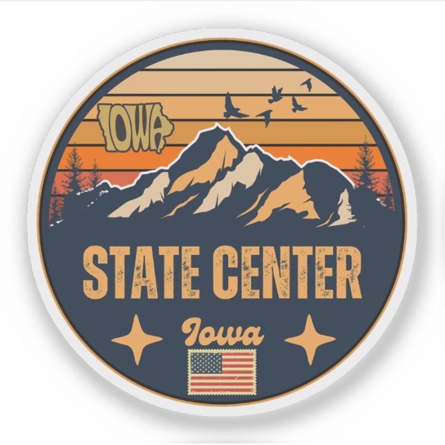 Adesivo Centro Estadual, Iowa (Frente)