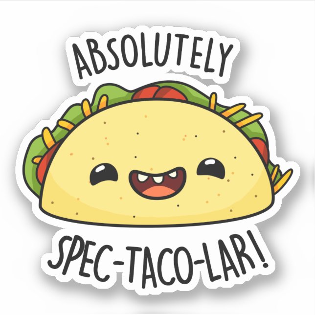 Adesivo Certamente Spec-Taco-Lar Funny Taco Pun (Frente)