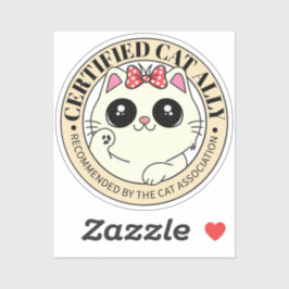Adesivo Certified Cat Ally |