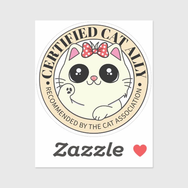 Adesivo Certified Cat Ally | (Folha)