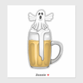 Adesivo Cerveja de Halloween Fantasma