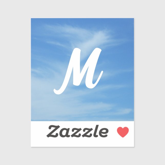 Adesivo Céu Azul com Abstrato de Foto de Nuvens Brancas (Folha)